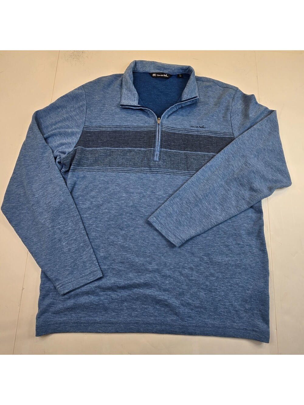 Travis Matthew 1/4 Zip Pullover Mens L Large Blue Bridge The Gap Sweatshirt
